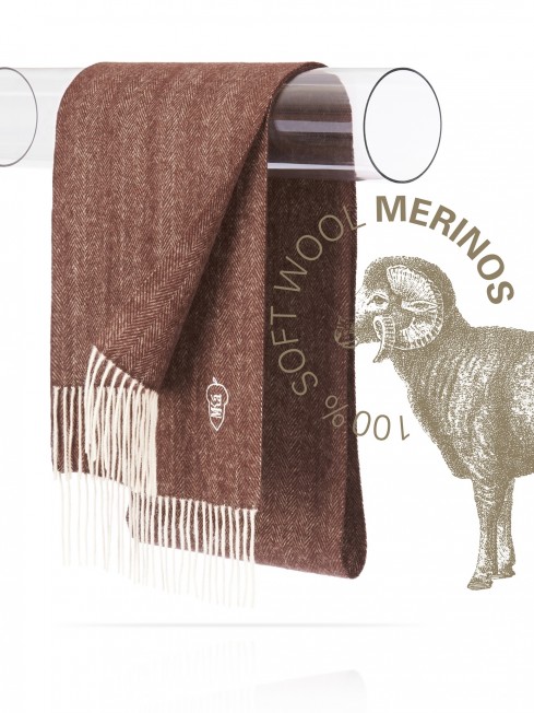 ALFORD-VIN, длиный ШАРФ из мягчайшей шерсти MERINOS из пряжи средней тяжести, однотонная коллекционная линия UNITON-PLURALISM (Много-гранности) FHs.W220_VN-2298/24.VIN